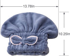 Jseng 2PC Microfiber Hair Drying Caps, Extrame Soft & Ultra Absorbent, Fast - Image 3