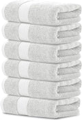 White Classic Luxury Silver Hand Towels by WhiteClassic