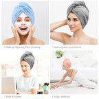 BEoffer Microfiber Hair Towel, 3 Packs Hair Turbans - Image 5
