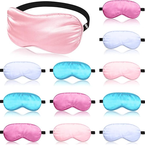 12 Pieces Silk Sleep Mask Pure Silk Sleep Eye Mask by BBTO