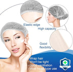 Disposable Bouffant Caps, 21inches Hair Net, Elastic Dust Cap - Image 4