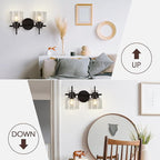 2 Lights Bathroom Vanity Light, Bronze Modern Wall Light Fixtures Over Mirror - Image 9