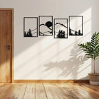 Art3d Black Metal Wall art, 4 Pieces Wall Decor - Image 8