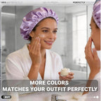Smilco 2 Pack Shower Caps for Women, Reusable Waterproof Double Layer Bath Cap - Image 3