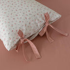 mixinni White Flower Pattern Duvet Cover Twin XL Pink Floral Stripes Duvet - Image 6