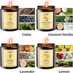 4 Pack 28oz Scented Candles, Soy Wax Jar Candles, Coconut Vanilla, Scented - Image 3