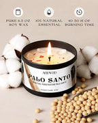 AOOVOO 2 Pack Palo Santo Candles – Cleansing Candle - Image 2