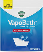 Vicks VapoBath, Bath Salts, Bath Bomb, Non-Medicated Bath Crystals, Comforting by Vicks
