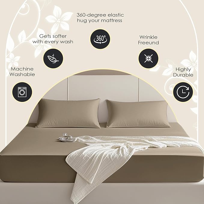 FreshCulture Queen Fitted Sheet Only – Premium Hotel-Quality Fitted Sheet - Image 4