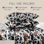 MR&HM Satin Bed Sheets with Elastic Corner Straps, Full Size Sheets Set - Image 2