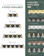Bathroom Light Fixtures, 5-Light Black and Gold Bathroom Vanity Light, 32 Inch - Image 7
