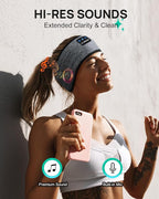 LC-dolida Sleep Headphones Headband Bluetooth 5.4, Sports Headband Earphones - Image 3