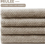 MIULEE Pack of 4 Couch Throw Pillow Covers 18x18 Inch Khaki Soft Decorative - Image 6