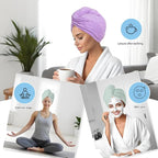 Microfiber Hair Drying Towel Wrap - Image 5
