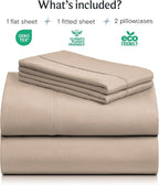 LuxClub 4 PC King Sheet Set, Breathable Luxury Bed Sheets, Deep Pockets 18" - Image 2