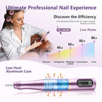 TUOBEO Cordless Nail Drill Electric Nail File Kit, Rechargeable Efile Set - Image 6