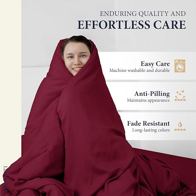 100% Egyptian Cotton Pillow Cases Standard/Queen Size Set of 2 - Image 6
