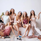 Semato 8 Pcs Blue Spa Headband Bachelorette Party Favor Set Skincare Headbands - Image 6
