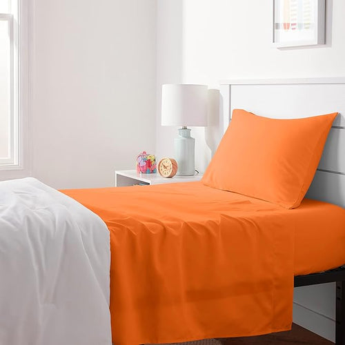 Amazon Basics Kid's Soft, Breathable, Easy-Wash Microfiber 3-Piece Sheet Set by AmazonBasics