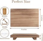 zoocatia Small Wood Tray Pedestal Stand Farmhouse Bathroom Decor Decorative - Image 4