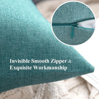 MIULEE Pack of 2 Decorative Outdoor Solid Waterproof Throw Pillow Covers Faux - Image 3