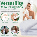 Towels N More 12 Pack 20x40 White Gym Towels, Small Bath Towels - Image 6