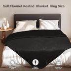 Tefici Electric Blanket King Size, Dual Control Super Cozy Soft 2-Layer Flannel - Image 7
