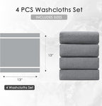 4 Pack Washcloths Set 13"x13", Highly Absorbent & Quick Dry Premium Towel - Image 5