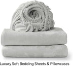 BEDELITE Velvet Fitted Sheet and Pillowcase Set, Luxury Soft Fuzzy Bottom Sheet - Image 8