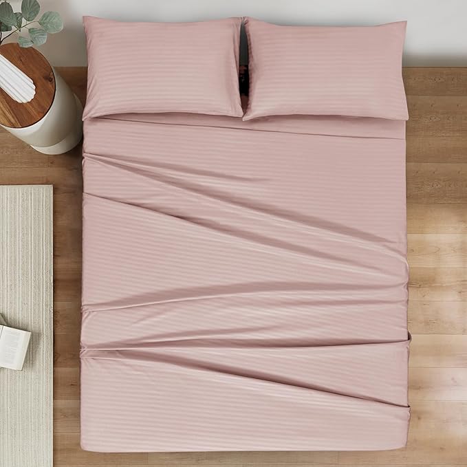Mejoroom Striped King Size Bed Sheet Set - Image 2