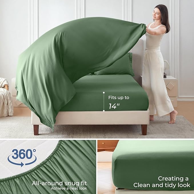 Sasttie California King Comforter Set, 7 Pieces Cal King Bed in a Bag, Complete - Image 4
