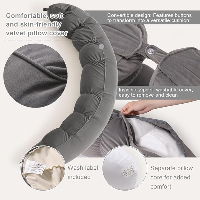 Peallow – Long Round Body Pillow - Image 4