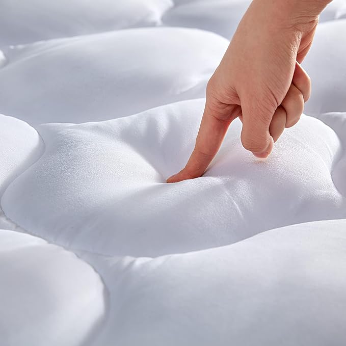 SLEEP ZONE Quilted Fitted Mattress Pad Cover Cal King by SLEEPZONELIFE