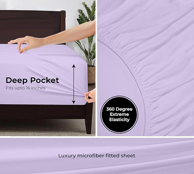 Royale Linens Fitted Sheet Queen - Image 3