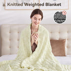 Knitted Weighted Blanket Kids, No Beads Heavy Blanket 36” x 48'' 5lbs, - Image 5