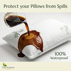 Four Seasons Essentials Queen Size Waterproof Pillow Protectors - Image 4