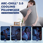 Elegear Cooling Pillow Cases for Hot Sleepers, Soft Silky Pillowcases for Hair - Image 7