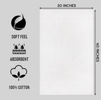 ZUPERIA White Bath Towels Bulk 12 Pack - Image 4