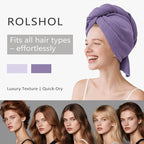 ROLSHOL 2 Pack Microfiber Hair Towel Wrap - Image 6