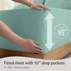 LuxClub 5 PC Split King Sheet Set Bed Sheets Deep Pockets 18" Eco Friendly - Image 6