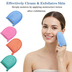 4 PCS Exfoliating Gloves, Exfoliating Facial Scrubber Mitt Facial Scrub Mitts - Image 6