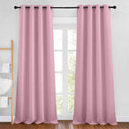 NICETOWN Crystal Pink Room Darkening Curtain Panels by NICETOWN
