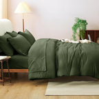 CozyLux California King Comforter Set Olive Green, 7 Pieces Cal King Bed in a - Image 6