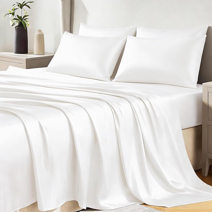 CozyLux Satin Sheets King Size Sheet Set by CozyLux