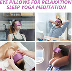 RelaxCoo Lavender Eye Pillow for Relaxation, Weighted Eye Mask Heated for - Image 5
