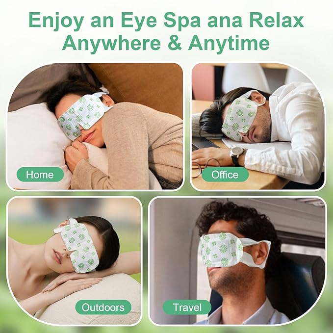 30 Packs Steam Eye Mask, Unscented Steam Eye Masks Disposable, Self-Heating - Image 6