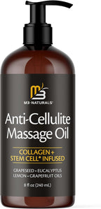 Anti Cellulite Massage Oil and Silicone Body Brush – Collagen and Stem Cell - Image 2