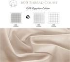 Cotton Flat Sheets Only, 600 TC 100% Cotton Flat Sheet Top Sheet Only, Cal King - Image 3