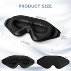 FlyCoco 99% Fully Block Out Light Eye Sleep Mask, 3D Deep Contoured Eyes Cover - Image 2