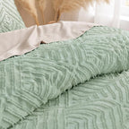 Andency Sage Green California King Comforter Set, 3 Pieces Boho Cal King Summer - Image 5